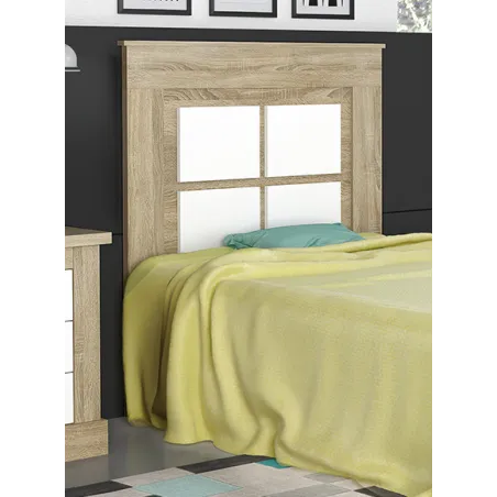 CABECERO CON PATAS 110 CM. CHELLEN ACABADO CAMBRIA-BLANCO O