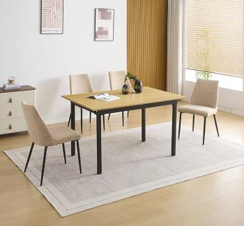 Conjunto mesa extensible Camden y sillas Morgan