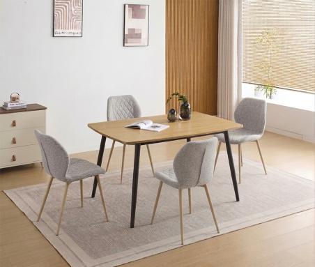 Conjunto mesa fija Hudson y sillas Selma | Relax Muebles