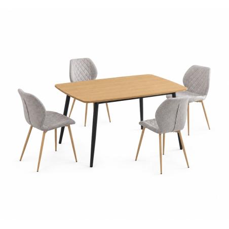 Conjunto mesa fija Hudson y sillas Selma | Relax Muebles