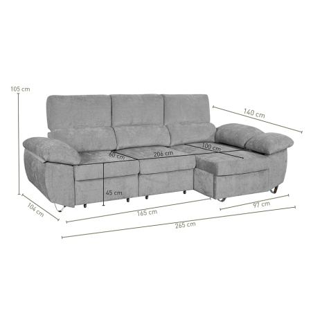Chaiselongue cama Abad con arcón | Relax Muebles