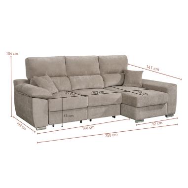 Chaiselongue cama Pedro con arcón | Relax Muebles