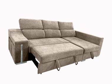 Chaiselongue cama Carla con arcón y 2 taburetes