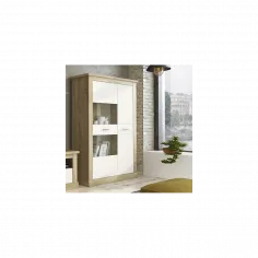 VITRINA BAJA  CHELLEN ACABADO CAMBRIA-BLANCO