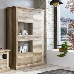 VITRINA BAJA  CHELLEN ACABADO CAMBRIA-BLANCO O CAÑON 2