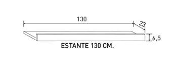 Estante Lara 130 cm | Relax Muebles 2