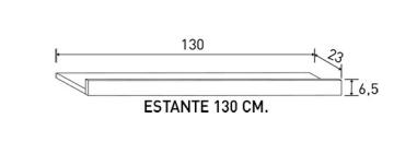 Estante Lara 130 cm | Relax Muebles