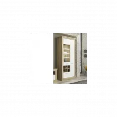 VITRINA ALTA LEDS  CHELLEN ACABADO CAMBRIA-BLANCO