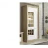 VITRINA ALTA LEDS  CHELLEN ACABADO CAMBRIA-BLANCO