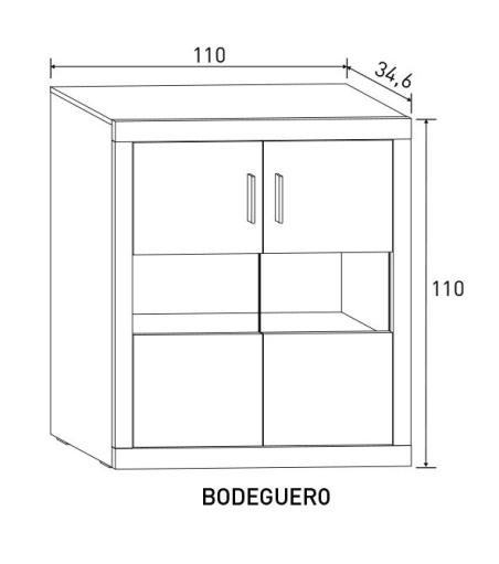 BODEGUERO 110X110 CM. LARA SALONES