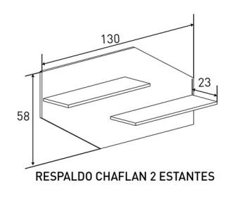 Respaldo 2 estantes chaflán Chellén | Relax Muebles 2