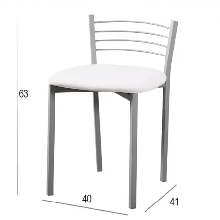 JUEGO DE 4 TABURETES MOD. 10 COCINAS BLANCO