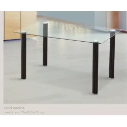 MESA COCINA FIJA C/TRANSPA YURI NEGRO              NEGRO