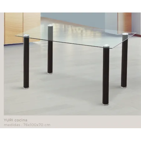 MESA COCINA FIJA C/TRANSPA YURI NEGRO              NEGRO