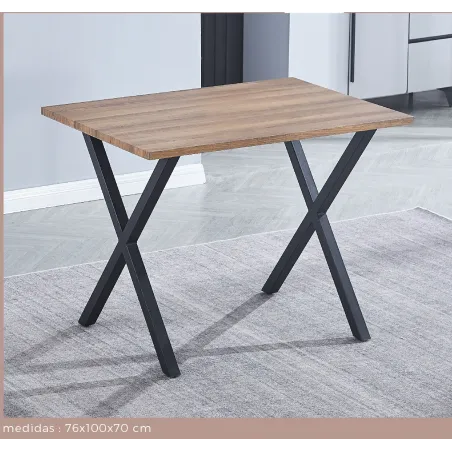 MESA COCINA FIJA T/MDF VIDEL NEGRO                 NEGRO