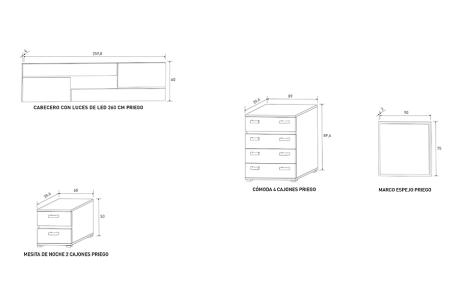 Dormitorio matrimonio Priego | Relax Muebles