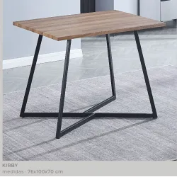 MESA COCINA FIJA T/MDF KIRBY NEGRO                 NEGRO
