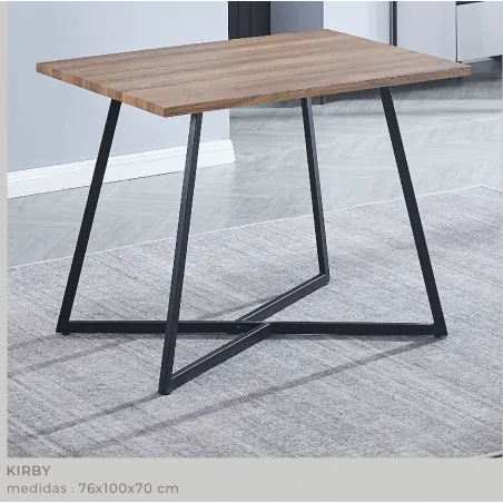 MESA COCINA FIJA T/MDF KIRBY NEGRO                 NEGRO