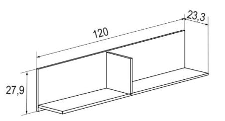 Estante L 120 cm Champion | Relax Muebles