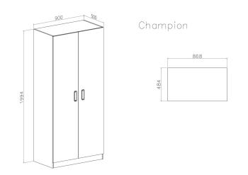 Estante opcional para armario 2 puertas Champion 2