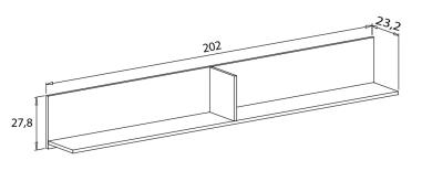 Estante L 202 cm Donald | Relax Muebles