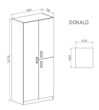 Estante opcional para armario Donald 038 (42,6 × 48,4 cm) 2