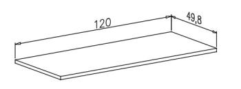 Tapa recta 120 cm Donald | Relax Muebles 2