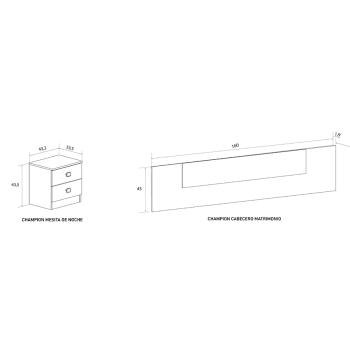 Dormitorio matrimonio Champion | Relax Muebles 2