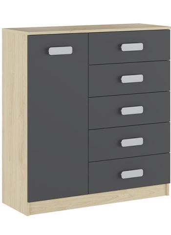 Comodín 1 puerta 5 cajones Donald | Relax Muebles