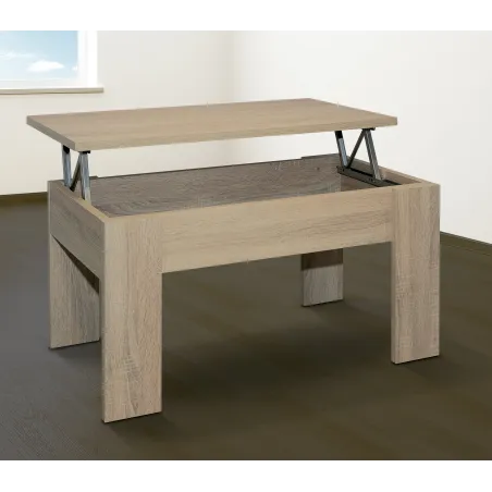 MESA CENTRO ELEVABLE GALA ARTICO, BLANCO-CEMENTO, BLANCO-CAM