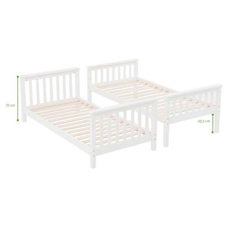 Litera madera camila blanca | Relax Muebles
