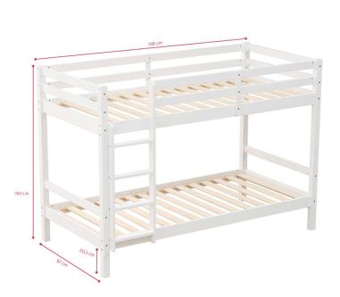Litera madera olivia blanca | Relax Muebles