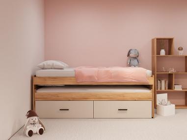 Cama compacta con nido ruedas Elba | Relax Muebles