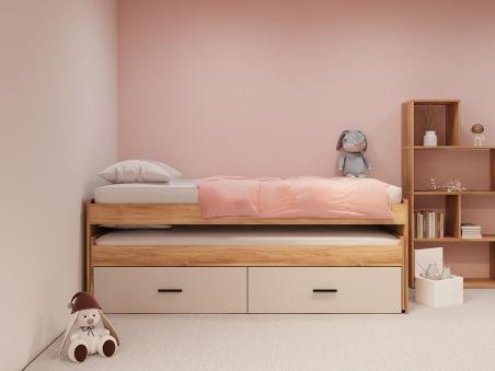 Cama compacta con nido ruedas Elba | Relax Muebles