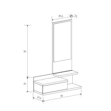 Recibidor vertical Elba | Relax Muebles