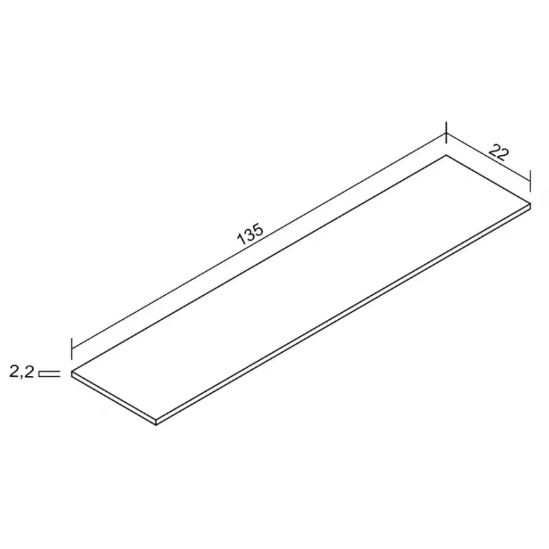 ESTANTE 135X22CM ITALIA NUE ARTICO