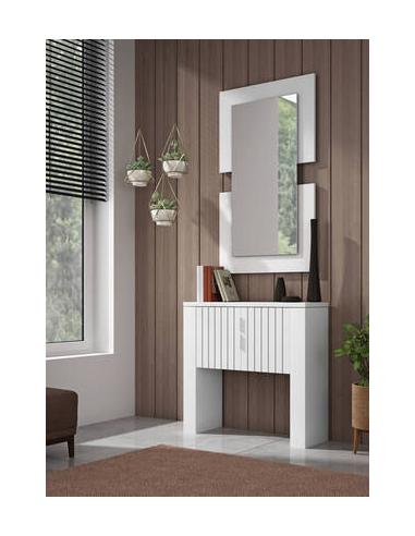 Entradita Nube blanco rayado | Relax Muebles