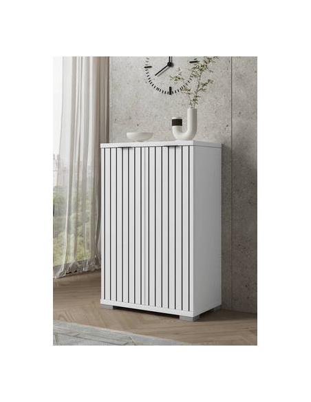 Zapatero R020 blanco rayado | Relax Muebles
