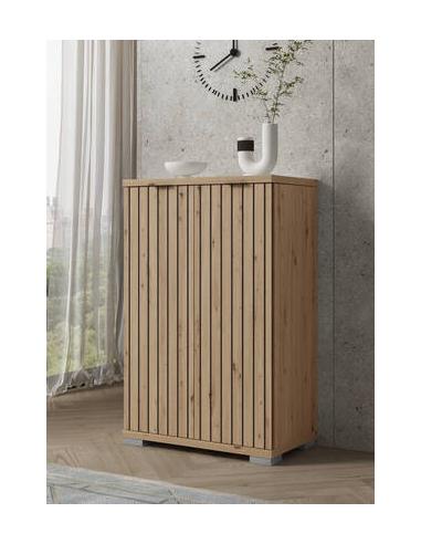 Zapatero R040 roble Amazonia rayado | Relax Muebles