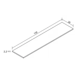 ESTANTE ENCIMERA 135X35CM ITALIA ARTICO 2