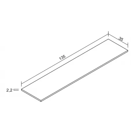 ESTANTE ENCIMERA 135X35CM ITALIA ARTICO