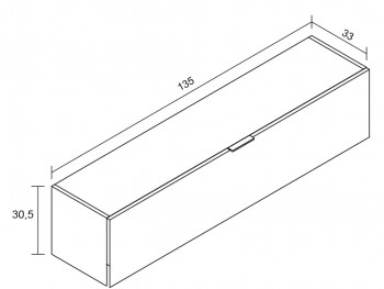 Bajo tv 1P 135cm. Italia acabado Salerno en RelaxMuebles 2