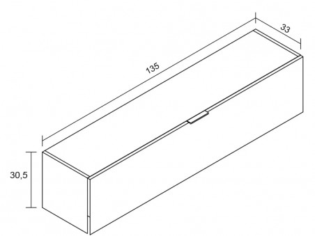 Bajo tv 1P 135cm. Italia acabado Salerno en RelaxMuebles