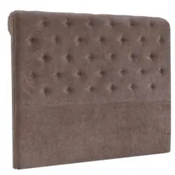 CABECERO JUVENIL EMPIRE TAP. TELA O POLIPIEL GRIS Y CHOCO 2