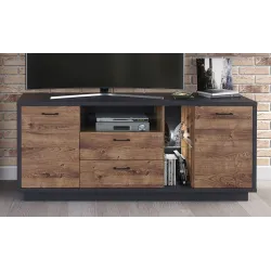 BAJO T.V. LUCES LED EUROPA GRF-RB                  GRAFITO-R