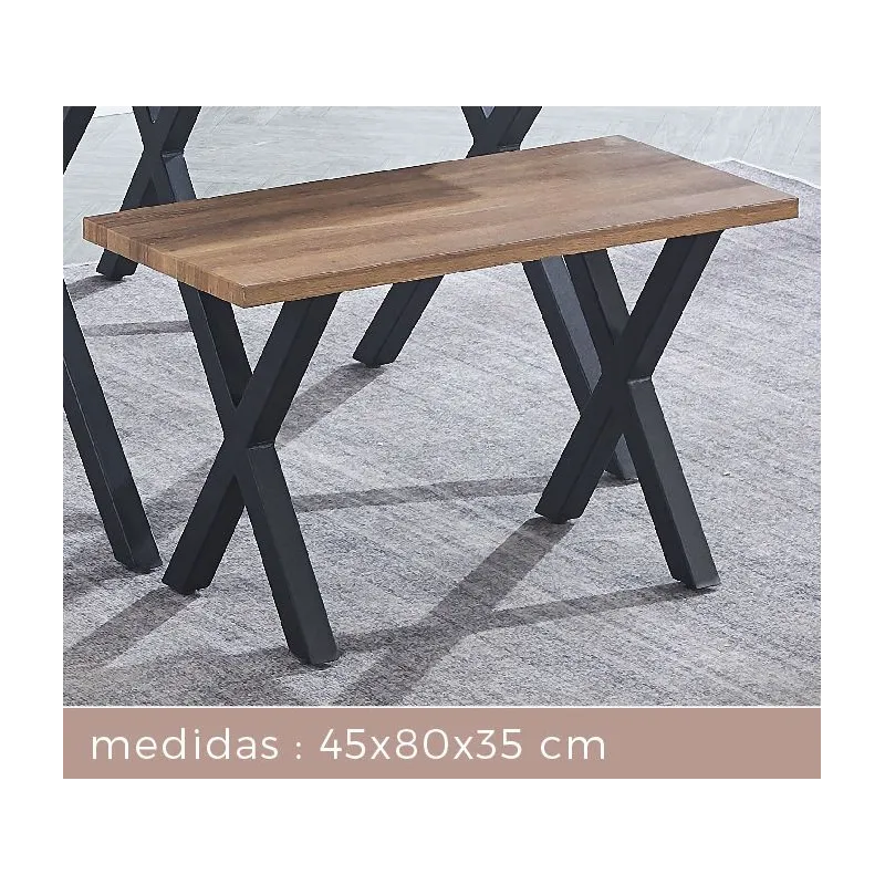 TABURETE MDF P/METAL VIDEL NEGRO                   NEGRO
