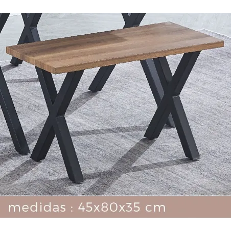 TABURETE MDF P/METAL VIDEL NEGRO                   NEGRO