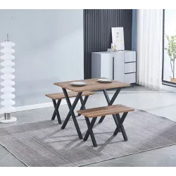 MESA COCINA FIJA T/MDF VIDEL NEGRO                 NEGRO 2