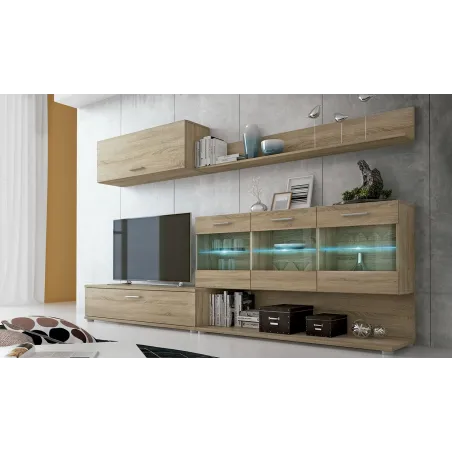 COMPOSICION UNICA LEDS 250 CM. ZAFIRO BLANCO-GRAFITO