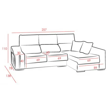SHAISELONGUE DCHA. TAP. EDI, MAGNOL O CAIRO MOD. RIO